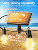 Brightever Solar Powered Outdoor String Lights with Remote - BLACK