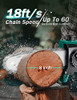 KIMO 20V Cordless Pole Saw Tree Trimming 4.0AH 13ft Telescopic - Green New