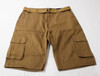 BLU ROCK NEW YORK MEN SLIM FIT STRETCH BELTED CARGO SHORTS, SIZE: MEN 36 - KHAKI