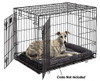 MidWest QuietTime Dog Bed Gray Faux Fur Bolster Ultra-Soft B0002DHXVE-NEW New