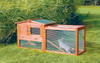 TRIXIE NATURA ANIMAL HUTCH WITH OUTDOOR RUN 61" L X 20.75" W X 27.5" H - BROWN New