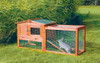 TRIXIE NATURA ANIMAL HUTCH WITH OUTDOOR RUN 61" L X 20.75" W X 27.5" H - BROWN New