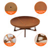 Outdoor Fire Pit Wood Burning Firepit 23.6 Inch Camping Grill Fire Bowl New