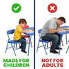Flash Furniture Kids Blue Plastic Folding Chair