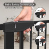 SYCYH Baby Gate, Extra Wide, Auto-Close Safety Pet Dog Gates B09Q26GPTG - Black New