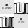 SYCYH Baby Gate, Extra Wide, Auto-Close Safety Pet Dog Gates B09Q26GPTG - Black New