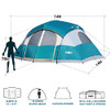 UNP Camping Tent 9-10 Person Waterproof Windproof Family Tent B087LRL9R7 - Tan