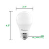 Maxlite 32-Pack A19 LED Bulb Enclosed Fixture Rated 60W Soft White MAX98361 New