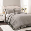 LUSH DECOR REYNA RUFFLE COMFORTER SET, KING 16T002160-9PC - IVORY New
