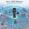 DFTRT WIRELESS MICROPHONES UHF METAL RECHARGEABLE CORDLESS DYNAMIC MIC - BLACK