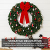 Best Choice Products 48in Large Artificial Pre-Lit Fir Christmas Wreath W/LED New