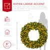 Best Choice Products 48in Large Artificial Pre-Lit Fir Christmas Wreath W/LED New