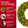 Best Choice Products 48in Large Artificial Pre-Lit Fir Christmas Wreath W/LED New
