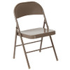 Flash Furniture 4 Pack HERCULES Series Double Braced Beige Metal Folding Chair New