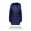 Jessica Simpson Women's Quilted Puffer Winter Coat w/Faux Fur Hood Navy XL