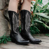 Soto Boots Women's Firebird Cowgirl Boots M8001 - Size 7.5 - Black/Black