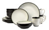Sango 16 Piece Nova Dinnerware Set B00DNVRE6Q - Black New
