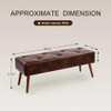 Furnimart Faux Leather Bench Ottoman  Tufted Button B09R4WJMXG - Dark Brown New