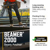 Guardian 00101 Beamer 2000 Horizontal Beam Anchor Fits 3.5 to 14 Inch Beams New