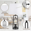 BrightEver Table Lamps with 2 USB Ports, Set of 2 Rustic Industrial Lamp - Black