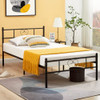 AINGOO Twin Bed Frame Metal Headboard Footboard SA1297T - Black New