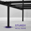 AINGOO Twin Bed Frame Metal Headboard Footboard SA1297T - Black New