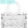 Unique Purse Vase for Flowers,11'' Handmade Thicken Bubbled Glass Bag Vases