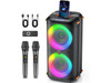 JYX Party Speaker, Portable Karaoke Machine, Dual Sub, Wireless Outdoor Speakers