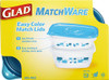 Glad MatchWare Food Storage Containers Rectangle Variety Pack, 4 Count, 6 Total