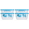 Glad MatchWare Food Storage Containers Rectangle Variety Pack, 4 Count, 6 Total