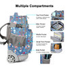 TILAMI ROLLING BACKPACK 18 INCH WHEELED LAPTOP COLLEGE STUDENT - BLUE JEANS