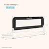 DREAM ON ME LIGHTWEIGHT MESH SECURITY ADJUSTABLE BED RAIL DOUBLE PACK - BLACK