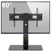 YL HTA UT5001 SWIVEL TABLETOP TV STAND WITH GLASS BASE FOR 40" - 80" TVS