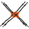 STAPLL Tack Strap 4-Way Flat Bungee Cord Rubber Pad Grip, 2 Pack - ORANGE