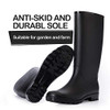 WFL Womens Knee High Rain Boots Size 10 US Women - Black