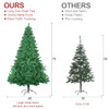 B0CL43QRLC 7Ft Artificial Holiday Christmas Tree 1000 Branch Tips, Metal Hinges