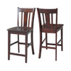 IC International Concepts San Remo 24" Seat H Counter Height Stool - Rich Mocha New