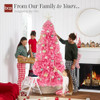 Best Choice Products Artificial Christmas Tree, 4.5ft Premium Unlit - Pink New