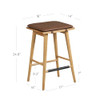 Nathan James Barker Classic Counter Height Wood Barstool 24" (B0B9Y7JPYR) New