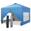 GDY 10x10 Pop Up Canopy Tent with 4 Sidewalls, Blue-Gold - Blue Gold