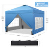 GDY 10x10 Pop Up Canopy Tent with 4 Sidewalls, Blue-Gold - Blue Gold