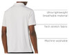 Amazon Essentials Men's Tech Stretch Short Sleeve Polo Shirt Pale Lilac L
