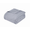 BK6386GYKG-4500 Vince Camuto Classic 100% Basket Woven Cotton King Blanket Gray