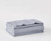 BK6386GYKG-4500 Vince Camuto Classic 100% Basket Woven Cotton King Blanket Gray
