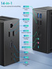 STEPRO 14 in 1 USB C Docking Station Quadruple Monitor Compatible - black