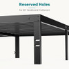 SWEETCRISPY FULL BED FRAME - 14 INCH METAL PLATFORM SUPPORT - BLACK New