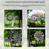 WEHLUCK Wind Spinners Metal Stake 84 Inches Wind Catcher Garden Sculptures Blue New