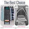 TIDY ZEBRA HANGING CLOSET ORGANIZER  DRAWERS + SHELVES TZ5445 - GRAY