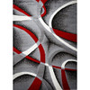 Katelynn Black/White/Red Area Rug New