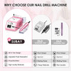 SUBAY PROFESSIONAL ELECTRIC NAIL DRILL 25000RPM NAIL FILE MACHINE - PINK